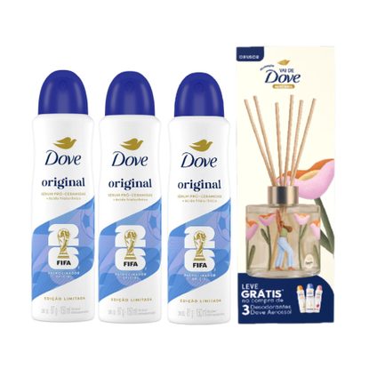 Kit Desodorante Aerosol Original 150Ml 3 Unidades + Grátis Dove Difusor 