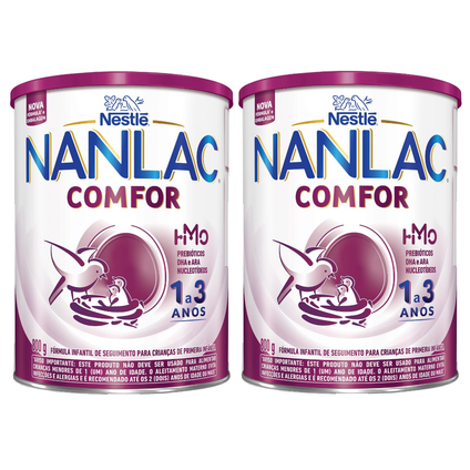 Kit Fórmula Infantil Nestlé Nanlac Comfor 800G 2 unidades