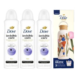 Kit Desodorante Antitranspirante Aerosol Invisible Care 150ml 3 Unidades + Grátis Garrafa