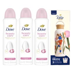 Kit Dove Desodorante Aerosol Beauty Finish 150ml 3 Unidades + Grátis Garrafa 