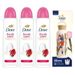 Kit Dove Desodorante Aerosol Go Fresh Romã E Verbena 150ml 3 Unidades + Grátis Garrafa 