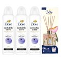 Kit Dove Desodorante Antitranspirante Aerosol Invisible Care 150ml 3 Unidades + Grátis Difusor