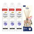 Kit Dove Desodorante Antitranspirante Aerosol Invisible Care 48h 250ml 3 Unidades + Grátis Difusor