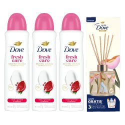 Kit Dove Desodorante Aerosol Go Fresh Romã E Verbena 150ml 3 Unidades + Grátis Difusor 