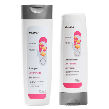 Kit Panvel Condicionador Liso Perfeito 275Ml + Shampoo Liso Perfeito 325Ml