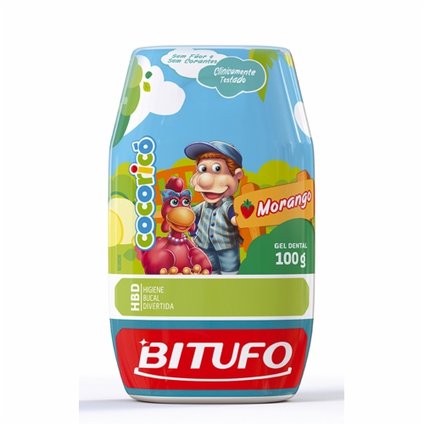 GEL DENTAL BITUFO COCORICO MORANGO 100G