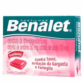 PASTILHA FRAMBOESA BENALET 12 PASTILHAS