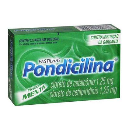 Pondicilina Menta c/ 12 Pastilhas