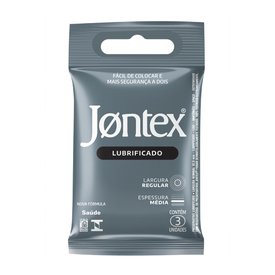 PRESERVATIVO JONTEX LUBRIFICADO COM 3 UNIDADES
