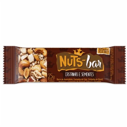 NUTS BARRA CASTANHA E SEMENTES 25G