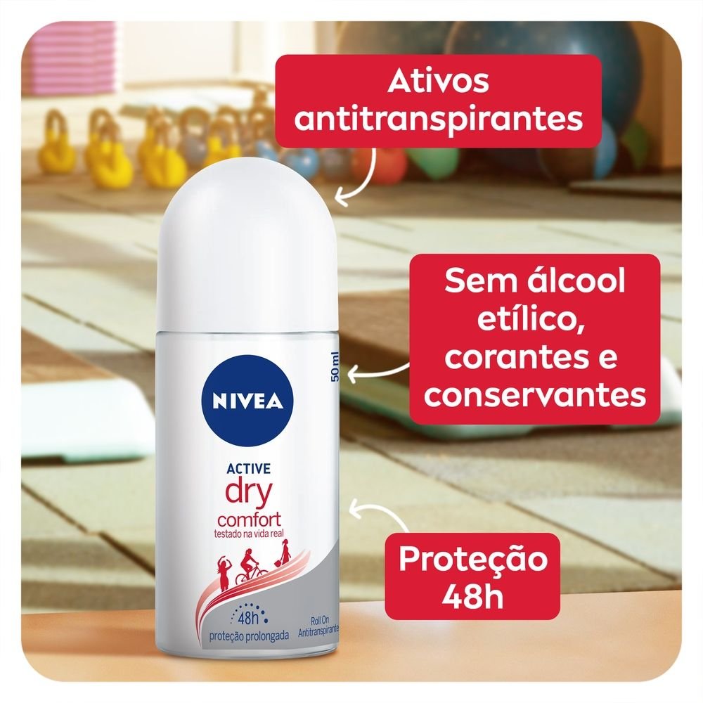 Desodorante Nivea Dry Comfort Plus Roll-On 50ml - PanVel Farmácias