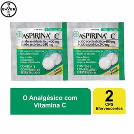 ANALGÉSICO ASPIRINA C BAYER 2 COMPRIMIDOS EFERVESCENTES