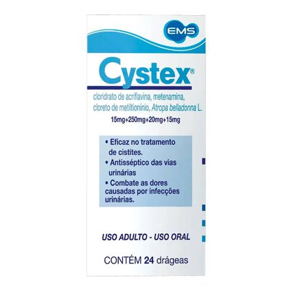 CYSTEX INFECÇÃO URINÁRIA 24 DRÁGEAS