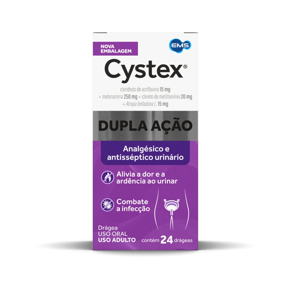 Cystex Infecção Urinária 24 Drágeas