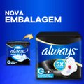 ABSORVENTE ALWAYS NOTURNO TAMANHO G SECA COM ABAS PACOTE 16 UNIDADES
