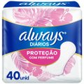 PROTETORES DIÁRIOS ALWAYS COM PERFUME COM 40 UNIDADES