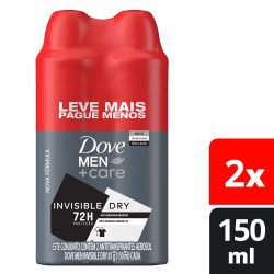 Kit Desodorante Dove Men Aerossol Invisible Dry 89g - 50% De Desconto Na Segunda Unidade