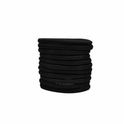 Elasticos Para Cabelo Oceane Preto Com 10 Unidades