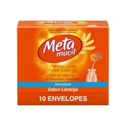 Metamucil Sachê Sabor Laranja Com 10 Envelopes 5,85g