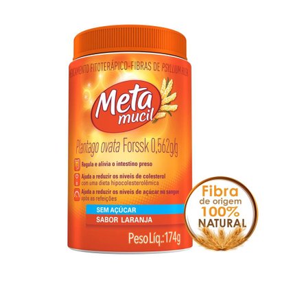 METAMUCIL SOLÚVEL SABOR LARANJA 174G