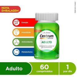 Centrum Multivitaminico Adulto Com Vitaminas De A A Z 60 Comprimidos