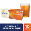 CEBION VITAMINA C SABOR LARANJA COM 10 COMPRIMIDOS EFERVESCENTES