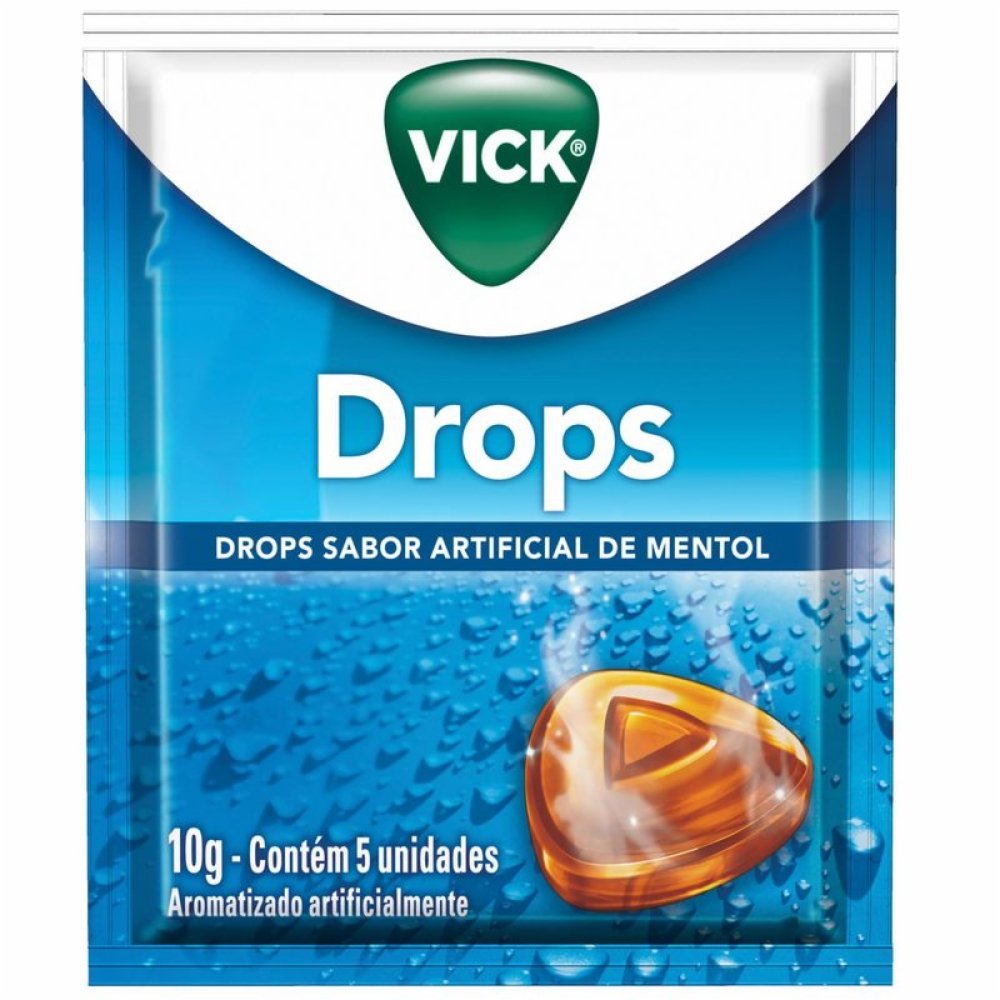 VICK DROPS SABOR MENTOL COM 5 PASTILHAS