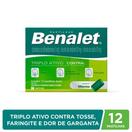 PASTILHA MENTA BENALET 12 PASTILHAS