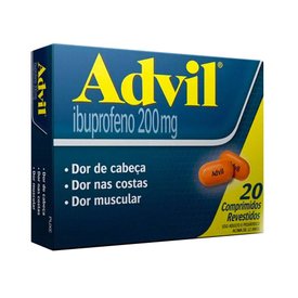 ADVIL 200MG ANALGÉSICO PARA ALÍVIO DAS DORES CAIXA COM 20 COMPRIMIDOS