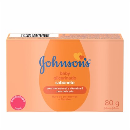 SABONETE EM BARRA JOHNSONS BABY GLICERINADO 80 G