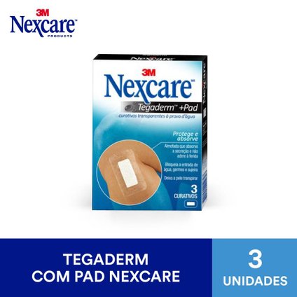 CURATIVO NEXCARE TEGADERM COM PAD COM 3 UNIDADES