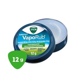 VICK VAPORUB POMADA PARA GRIPE, CONGESTÃO NASAL E TOSSE 12G