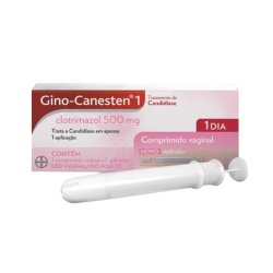 Gino Canesten 1 Dia Comprimido Vaginal 500 Mg Com Aplicador