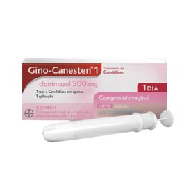 GINO CANESTEN 1 DIA COMPRIMIDO VAGINAL 500 MG COM APLICADOR