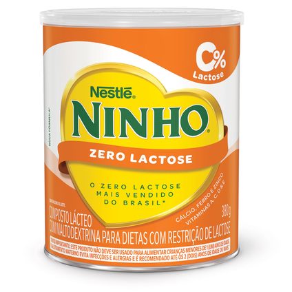 COMPOSTO LÁCTEO NINHO ZERO LACTOSE LATA 380G