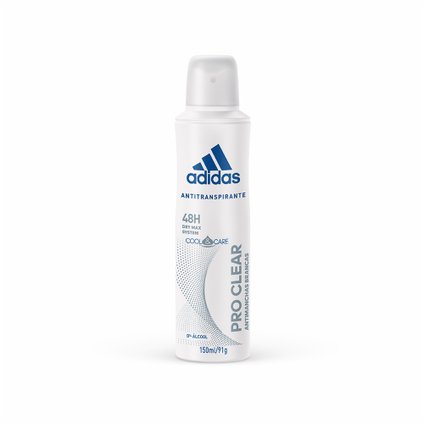DESODORANTE ADIDAS AEROSSOL FEMININO PRO CLEAR 150ML