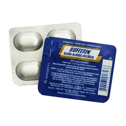 BUFERIN 500MG COM 4 COMPRIMIDOS REVESTIDOS