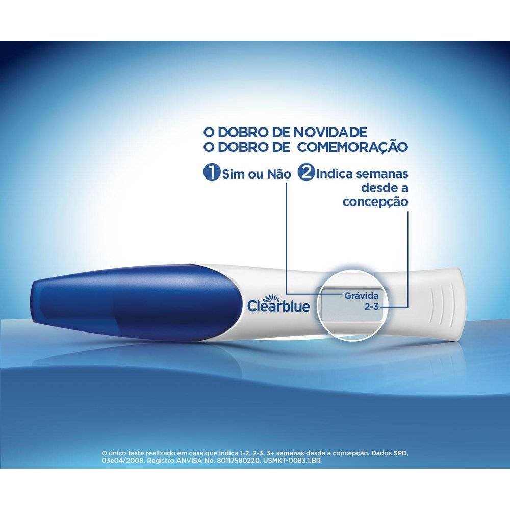 Clear blue de discount 2 a 3 semanas