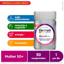 Centrum Select Mulher 50+ Multivitamínico Com Vitaminas De A A Z 30 Comprimidos