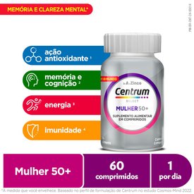 Centrum Select Mulher 50+ Multivitamínico Com Vitaminas De A A Z 60 Comprimidos