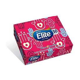 LENCO DE PAPEL ELITE FOLHA DUPLA COM 50 UNIDADES