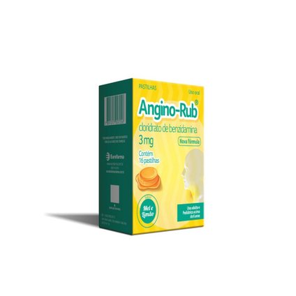 PASTILHAS ANGINO RUB MEL E LIMÃO 16 UNIDADES