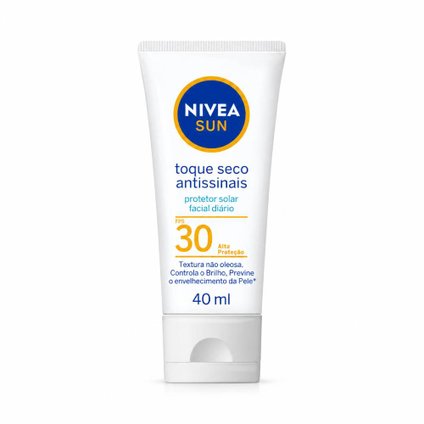 PROTETOR SOLAR FACIAL NIVEA SUN TOQUE SECO ANTISSINAIS FPS30 40ML
