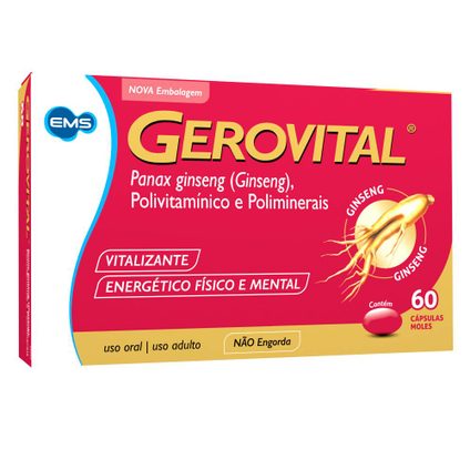 POLIVITAMÍNICO GEROVITAL 60 CÁPSULAS EM GEL