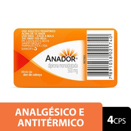 ANADOR 4 COMPRIMIDOS