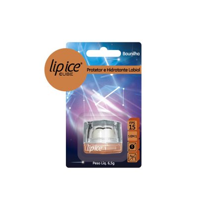 PROTETOR LABIAL LIP ICE CUBE BAUNILHA FPS15 6,5G