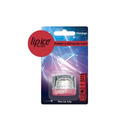 PROTETOR LABIAL LIP ICE CUBE MORANGO FPS15 6,5G