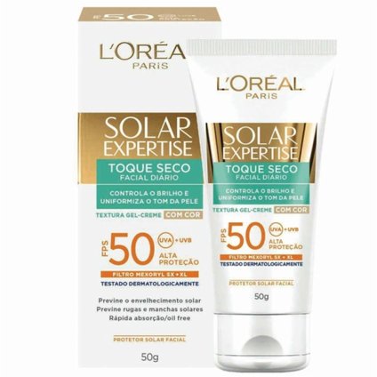PROTETOR FACIAL SOLAR EXPERTISE TOQUE SECO COM COR FPS 50