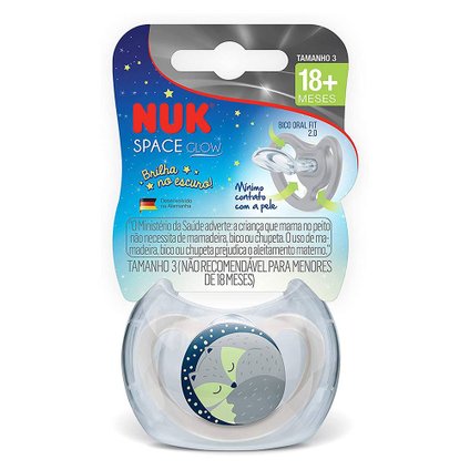 CHUPETA NUK SPACE GLOW NEUTRA 18 MESES + COM 1 UNIDADE