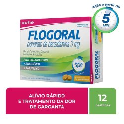 Flogoral Pastilha Para Garganta Laranja 12 Unidades